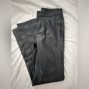Black Faux Leather Pants